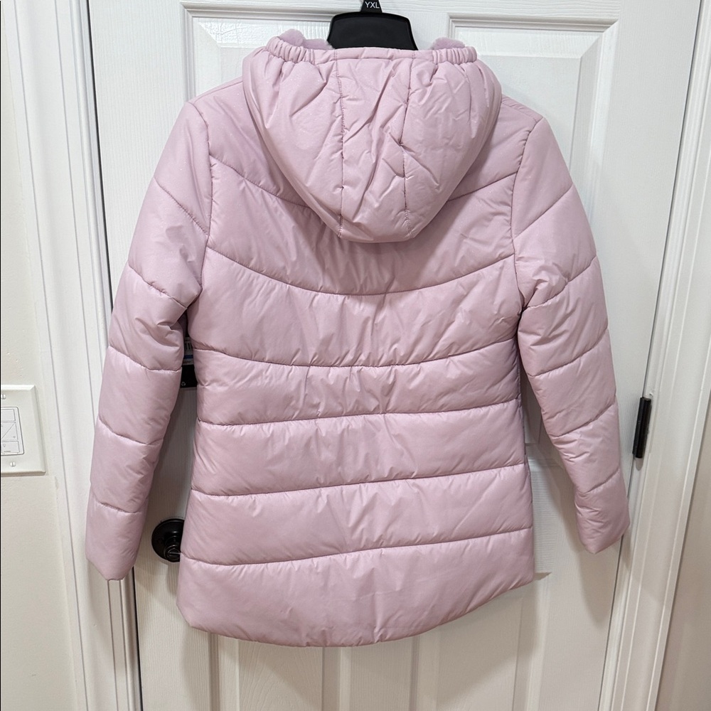 NWT Under Armour Light Pink/Lilac Kids Hooded Puffer Jacket - Picture 12 of 16